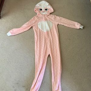 Cat and Jack hooded onesie, footless pajamas